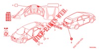 EMBLEME/WARNETIKETTEN  für Honda CIVIC TOURER DIESEL 1.6 SE 5 Türen 6 gang-Schaltgetriebe 2015