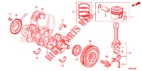 KURBELWELLE/KOLBEN (DIESEL) für Honda CIVIC TOURER DIESEL 1.6 SE 5 Türen 6 gang-Schaltgetriebe 2015