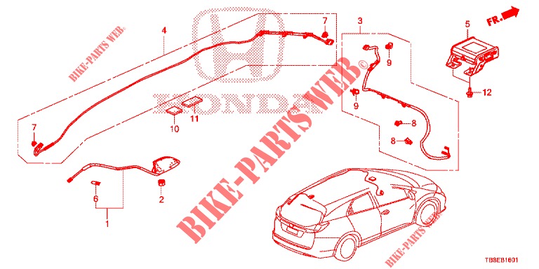 ANTENNE/LAUTSPRECHER (RH) für Honda CIVIC TOURER DIESEL 1.6 EXGT 5 Türen 6 gang-Schaltgetriebe 2016