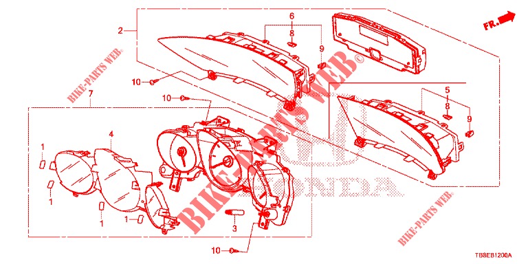 DREHZAHLMESSER  für Honda CIVIC TOURER DIESEL 1.6 EXGT 5 Türen 6 gang-Schaltgetriebe 2016