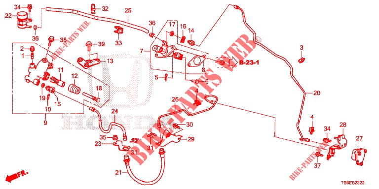HAUPTKUPPLUNGSZYLINDER (RH) (DIESEL) für Honda CIVIC TOURER DIESEL 1.6 EXGT 5 Türen 6 gang-Schaltgetriebe 2016