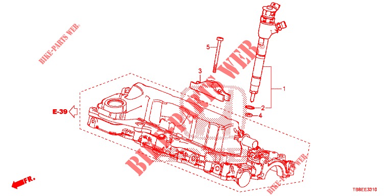 KRAFTSTOFFEINSPRITZUNG (DIESEL) für Honda CIVIC TOURER DIESEL 1.6 EXGT 5 Türen 6 gang-Schaltgetriebe 2016