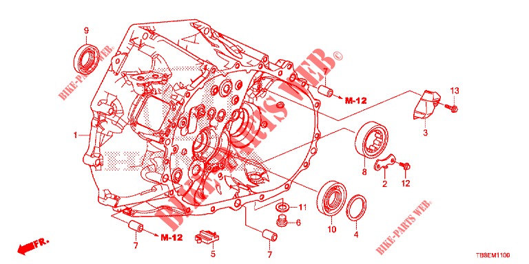 KUPPLUNGSGEHAEUSE (DIESEL) für Honda CIVIC TOURER DIESEL 1.6 EXGT 5 Türen 6 gang-Schaltgetriebe 2016