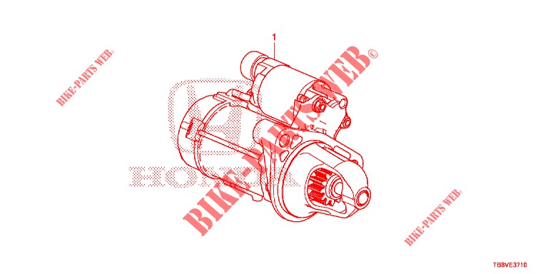 ANLASSER (DIESEL) (DENSO) für Honda CIVIC TOURER DIESEL 1.6 EXGT 5 Türen 6 gang-Schaltgetriebe 2017