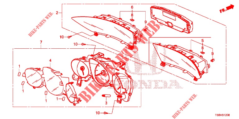 DREHZAHLMESSER  für Honda CIVIC TOURER DIESEL 1.6 EXGT 5 Türen 6 gang-Schaltgetriebe 2017