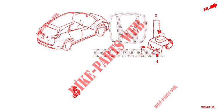 GPS/KAMERA ANTENNE RÜCKANSICHT für Honda CIVIC TOURER DIESEL 1.6 EXGT 5 Türen 6 gang-Schaltgetriebe 2017