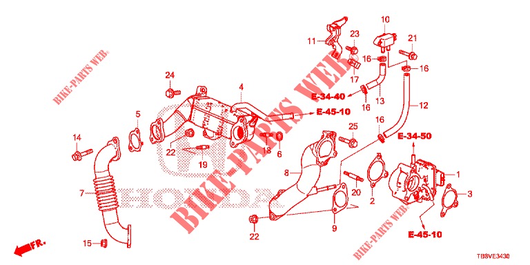 NIEDERDRUCKVENTIL (DIESEL) für Honda CIVIC TOURER DIESEL 1.6 EXGT 5 Türen 6 gang-Schaltgetriebe 2017