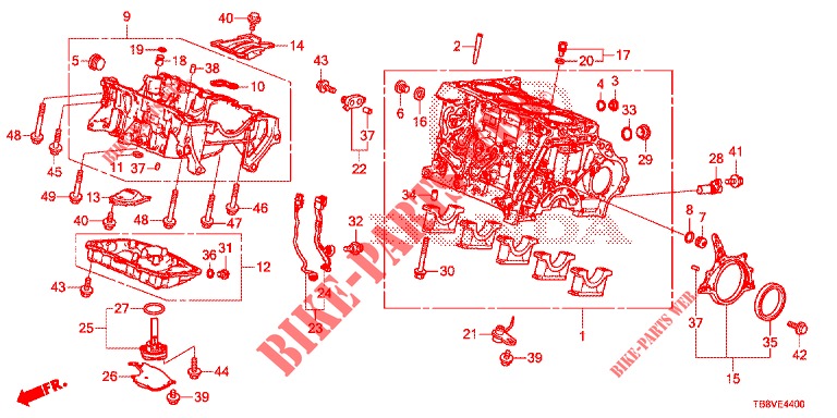 ZYLINDERBLOCK/OELWANNE (DIESEL) für Honda CIVIC TOURER DIESEL 1.6 EXGT 5 Türen 6 gang-Schaltgetriebe 2017