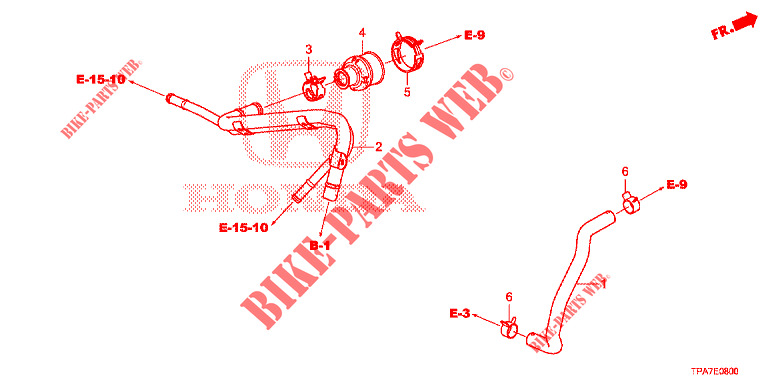 ENTLUEFTUNGSROHR  für Honda CR-V HYBRID 2.0 BASE 5 Türen E-CVT 2020