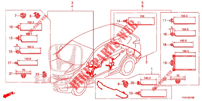 KABELBAUM (7) für Honda CR-V HYBRID 2.0 BASE 5 Türen E-CVT 2020