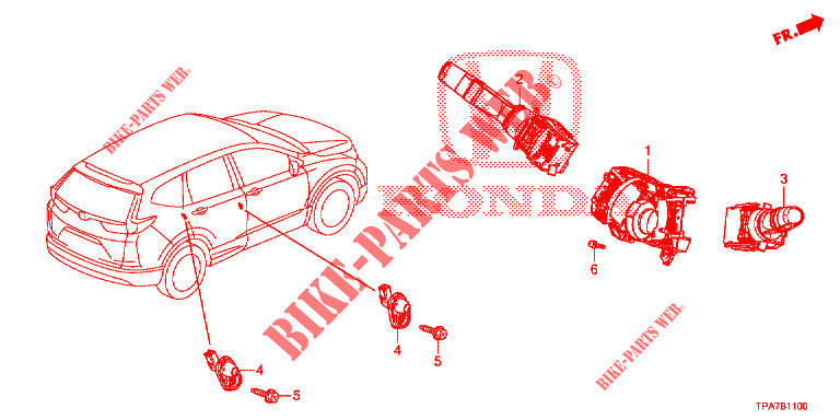KOMBISCHALTER  für Honda CR-V HYBRID 2.0 BASE 5 Türen E-CVT 2020