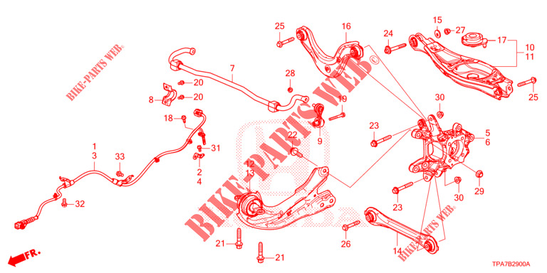 UNTERER ARM, HINTEN/FUEHRUNGSARM (2WD) für Honda CR-V HYBRID 2.0 BASE 5 Türen E-CVT 2020