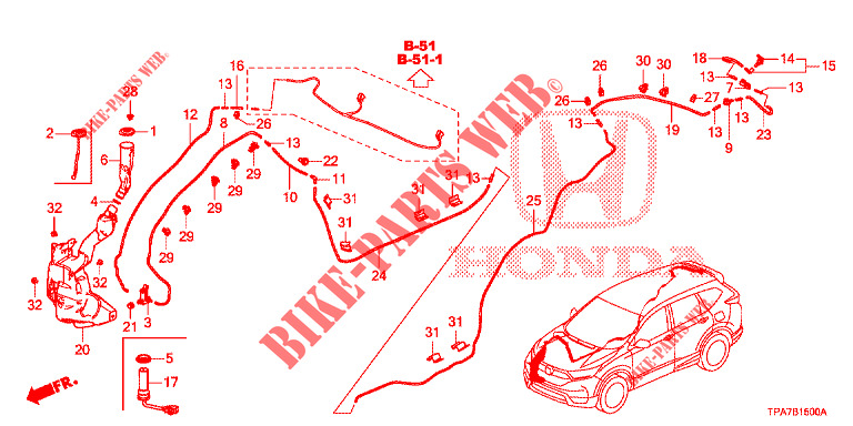 WINDSCHUTZSCHEIBENWASCHER  für Honda CR-V HYBRID 2.0 BASE 5 Türen E-CVT 2020